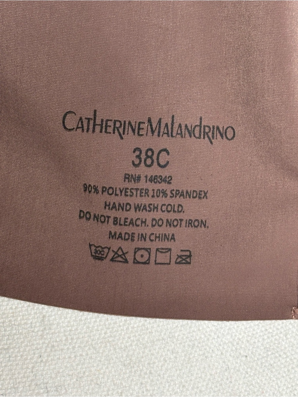 Catherine Malandrino Wireless Bra Brown Floral Lace Adjustable 38C NWT - Picture 8 of 11